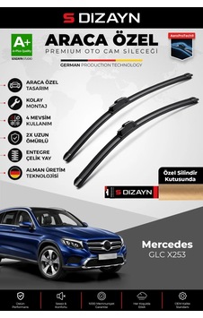 S-dizayn Mercedes-benz Glc X253 Ön Cam Silecek Seti 2015-2022 Premium Araca Özel 55-55 Cm A+ Kalite