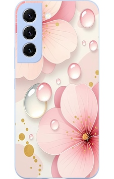 Samsung Galaxy S22 Uyumlu Damlalı Çiçekler Baskılı Silikon Kılıf Renkli Samsung Galaxy S22 Uyumlu Damlalı Çiçekler Baskılı Silikon Kılıf Renkli