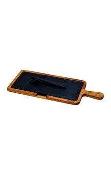 Lava Ahşap ve Döküm Demir Hot Plate Servis Tahtası 17 x 37 CM Lava Ahşap ve Döküm Demir Hot Plate Servis Tahtası 17 x 37 CM