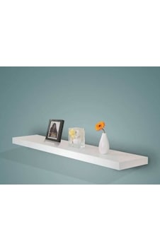 Rafkestir 140 X 15 Gizli Bağlantılı Duvar Rafı ( Mat Beyaz )