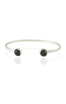 Kadir Jewellery 925 Ayar Gümüş Kaplama El İşçiliği Zirkon Taşlı Kadın Charm Bileklik Siyah Kadir Jewellery 925 Ayar Gümüş Kaplama El İşçiliği Zirkon Taşlı Kadın Charm Bileklik Siyah