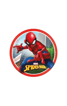 Spiderman Crime Fighter Karton Tabak 23cm 8li Çok Renkli
