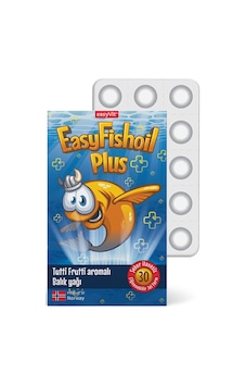 Easyvıt Easyfıshoıl Plus Balık Yağı Çiğnenebilir Jel 30 Adetlik Ambalaj Easyvıt Easyfıshoıl Plus Balık Yağı Çiğnenebilir Jel 30 Adetlik Ambalaj
