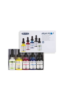Schmincke : Aqua Drop Sıvı Sulu Boya Seti 5 Renk X 30 Ml + Opaque White Schmincke : Aqua Drop Sıvı Sulu Boya Seti 5 Renk X 30 Ml + Opaque White