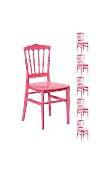 6 Adet Miray Pembe Sandalye / Balkon-bahçe-mutfak
