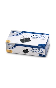 Mas Omega 25 Mm. Double Klips Çelik Kıskaç 12 Adet 925 Mas Omega 25 Mm. Double Klips Çelik Kıskaç 12 Adet 925