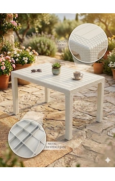 Evko Mobilya Rattan 80x140 Masa, Plastik Masa, Bahçe Balkon Teras Masası, Kare Masa, Dış Mekan Masası Cappuccino Evko Mobilya Rattan 80x140 Masa, Plastik Masa, Bahçe Balkon Teras Masası, Kare Masa, Dış Mekan Masası Cappuccino