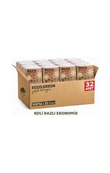 Ecco Green Yeşil Dünya Peçete 100 Lü 32 Paket Koli Ekonomik Toplu Satış