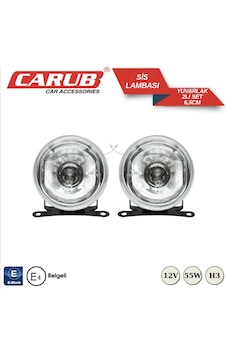 Carub Sis Lambası Yuvarlak 6.5cm 12v Beyaz Emark Belgeli H3 Carub Sis Lambası Yuvarlak 6.5cm 12v Beyaz Emark Belgeli H3