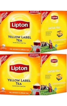 Lipton Yellow Label Siyah Süzen Demlik Poşet Çay 2'li 500 x 3.2 G