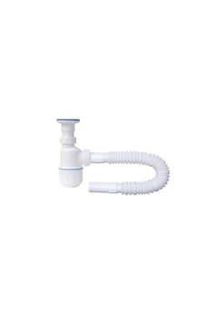 Körüklü Taslı Lavabo Ve Evye Sifonu Beyaz