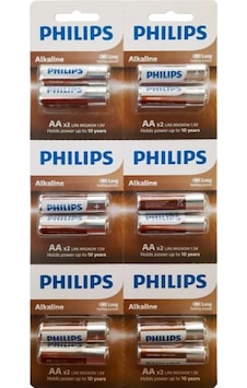 Philips Aa Alkalin Kalem Pil 12'li Kartela 1.5 Volt 12 Adet