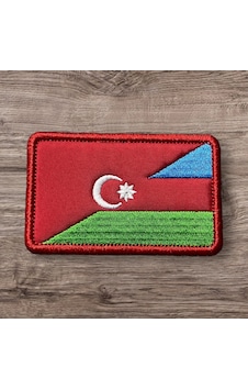 Dükkan Design Türkiye Azerbaycan Kardeşlik Patch Kırmızı