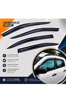 Honda Euro Civic Mügen Cam Rüzgarlığı Abs Nikelajlı Krom Cam Rüzgarlığı 1996-2001 Arası 4 Lü Takım Honda Euro Civic Mügen Cam Rüzgarlığı Abs Nikelajlı Krom Cam Rüzgarlığı 1996-2001 Arası 4 Lü Takım