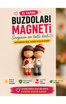 2 Li Sevgili Magnet 5 Cm