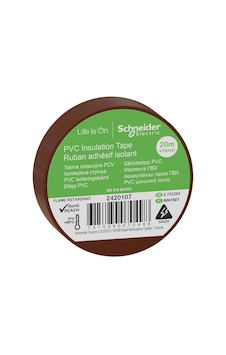 Schneider Kahverengi PVC İzolasyon Bandı 20mt*19mm 2420107 Schneider Kahverengi PVC İzolasyon Bandı 20mt*19mm 2420107