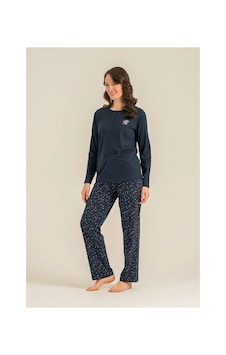 Angbutik Arnetta Ar3775-x Kadın Uzun Kollu Pijama Takım lacivert Angbutik Arnetta Ar3775-x Kadın Uzun Kollu Pijama Takım lacivert