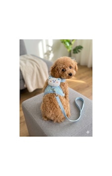 Blue Animal Peluşlu Yumuşak Gövde Tasması + Gezdirme Kayışlı Set Mavi Blue Animal Peluşlu Yumuşak Gövde Tasması + Gezdirme Kayışlı Set Mavi