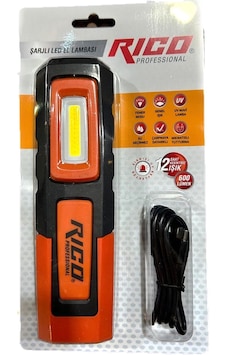 Rıco Şarjlı Led El Feneri 600 Lümen Rc0031 Siyah - Turuncu Rıco Şarjlı Led El Feneri 600 Lümen Rc0031 Siyah - Turuncu