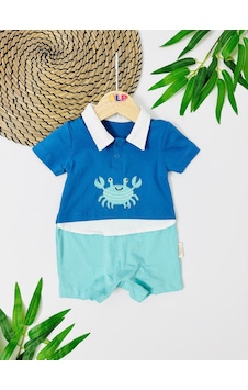 Alpbebe Germany Polo Yaka Yengeç Detaylı Tulum - Yeşil Yeşil Alpbebe Germany Polo Yaka Yengeç Detaylı Tulum - Yeşil Yeşil