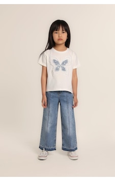 Escabel Kız Bebek Boru Paça Kot Pantolon Mavi Escabel Kız Bebek Boru Paça Kot Pantolon Mavi