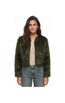Onloox Kadın Zümrüt Yeşili Zümrüt Yeşili Suni Kürklü Polyester Kumaş Uzun Kollu Astarlı Detaylı Kısa Ceket Mont Yeşil Onloox Kadın Zümrüt Yeşili Zümrüt Yeşili Suni Kürklü Polyester Kumaş Uzun Kollu Astarlı Detaylı Kısa Ceket Mont Yeşil