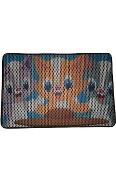 Nanbell Büyük Elekli Çift Katlı Kedi Kumu Paspası 75x59 Cm Desenli No:2 Nanbell Büyük Elekli Çift Katlı Kedi Kumu Paspası 75x59 Cm Desenli No:2