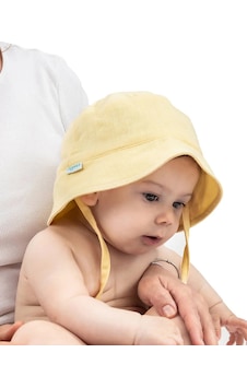 Zuppers Organik Pamuk Müslin Bebek Şapkası - Limon renkli
