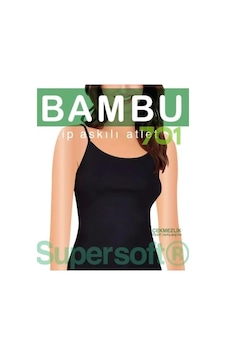 Moda Dua Star 701 Kadın Bambu İp Askılı Atlet SIYAH