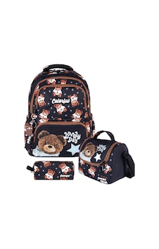 Life 3'lü Okul Seti Bear - Erkek-kız İlkokul Çantası & Termal Beslenme & Kalemlik Siyah Life 3'lü Okul Seti Bear - Erkek-kız İlkokul Çantası & Termal Beslenme & Kalemlik Siyah