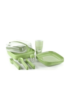 Titiz Lovely 6 Kişilik 32 Parça Piknik Seti Yeşil