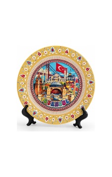 İstanbul Temalı Porselen Dekoratif Tabak 18 Cm İstanbul Temalı Porselen Dekoratif Tabak 18 Cm