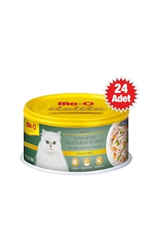 Me-O Delite Ton Balıklı Sebzeli Jöleli Konserve Yetişkin Kedi Maması 24 x 80 G Me-O Delite Ton Balıklı Sebzeli Jöleli Konserve Yetişkin Kedi Maması 24 x 80 G