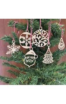 6 Parça Kırmızı Beyaz İpli Noel Babalı Ve Kar Tanesi Model Ahşap Yılbaşı Ağaç Süsü 5570 Diğer 6 Parça Kırmızı Beyaz İpli Noel Babalı Ve Kar Tanesi Model Ahşap Yılbaşı Ağaç Süsü 5570 Diğer