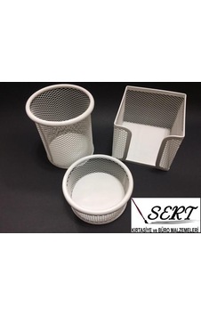 Metal 3lü Kalemlik Set Beyaz Metal 3lü Kalemlik Set Beyaz