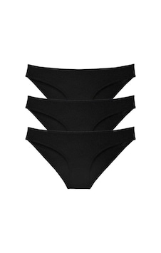 3 Adet Süper Eko Set Likralı Kadın Slip Külot Siyah Standart 3 Adet Süper Eko Set Likralı Kadın Slip Külot Siyah Standart