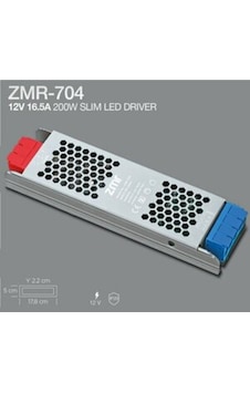 Led Driver Slim Zmr-704 12v 16,5a 200w Led Driver Slim Zmr-704 12v 16,5a 200w