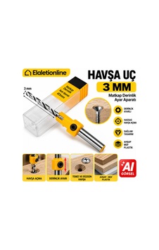 Havşa Uçlu Matkap Derinlik Ayar Aparatı 3 Mm - 942694408