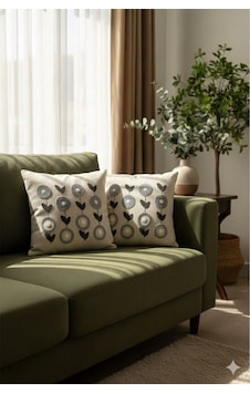 Punch İşlemeli Modern Tasarım Dekoratif 2'li Kırlent Kılıfı Nakışlı Keten 43x43 Cm Gri-beyaz-antrasit Punch İşlemeli Modern Tasarım Dekoratif 2'li Kırlent Kılıfı Nakışlı Keten 43x43 Cm Gri-beyaz-antrasit