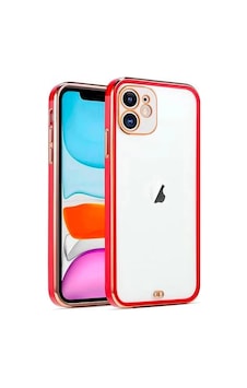 İphone 11 6.1inç Gold Çerçeve Kamera Korumalı Silikon Bumper Kılıf- 5775 Renk: Pembe İphone 11 6.1inç Gold Çerçeve Kamera Korumalı Silikon Bumper Kılıf- 5775 Renk: Pembe