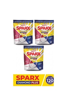 Asperox Sparx Dıamond Plus Bulaşık Makinesi Kapsülü 40lı 3 Adet Asperox Sparx Dıamond Plus Bulaşık Makinesi Kapsülü 40lı 3 Adet