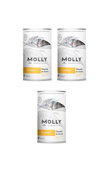 Molly Tavuklu Gravy Soslu Kedi Konservesi 400 G X 3 Adet Molly Tavuklu Gravy Soslu Kedi Konservesi 400 G X 3 Adet