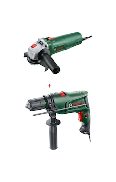 Bosch Universal Grind Taşlama Makinesi 750W 115 MM 1 Ad Disk + EasyImpact 600 600W Darbeli Matkap