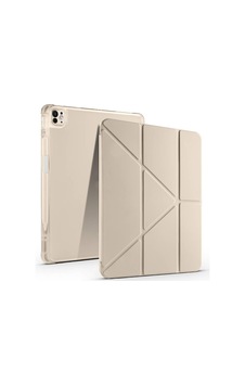 Apple iPad Uyumlu Pro 11 2024 İle Uyumlu Kılıf Silikon Yumuşak 4 Farklı Stand Olabilen Kalem Bölmeli Kapaklı Tablet Kılıfı Gold Sku: Zeusb0fhjn2xrk Arka Kapak