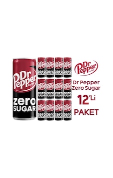 Dr Pepper Zero Karışık Aromalı Şekersiz Gazlı İçecek 12 x 330 ML Dr Pepper Zero Karışık Aromalı Şekersiz Gazlı İçecek 12 x 330 ML