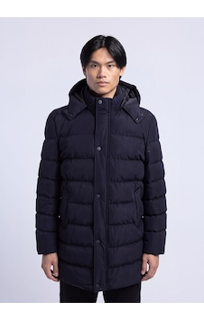 Dufy Erkek Slim Fit Kapüşonlu Lacivert Mont-18155