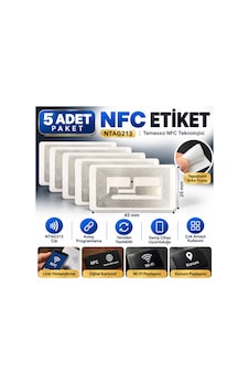 45x25 Mm Nfc Etiket Ntag213 Temassız Programlanabilir Nfc Sticker 5 Adet 45x25 Mm Nfc Etiket Ntag213 Temassız Programlanabilir Nfc Sticker 5 Adet