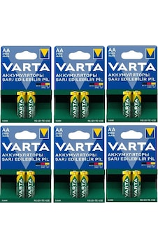 Varta 56706 2100 mAh AA Ni-MH Şarj Edilebilir Kalem Pil 2 x 6'lı Varta 56706 2100 mAh AA Ni-MH Şarj Edilebilir Kalem Pil 2 x 6'lı