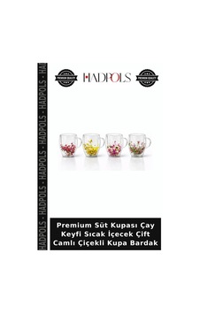 Premium Süt Kupası Çay Keyfi Sıcak İçecek Çift Camlı Çiçekli Kupa Bardak Diğer Premium Süt Kupası Çay Keyfi Sıcak İçecek Çift Camlı Çiçekli Kupa Bardak Diğer