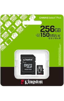 Kingston Sdcs3-256gb 256gb Microsdxc Canvas Select Plus Gen3 150mb-s A1 Card + Adapter Hafıza Kartı